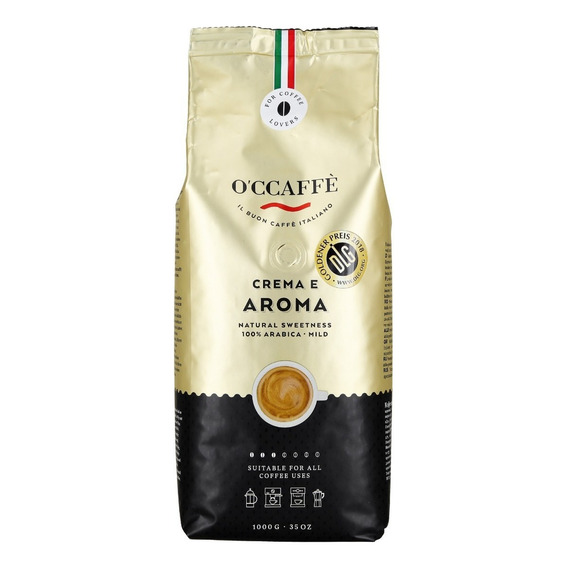 Café En Grano Italiano Occaffe Crema E Aroma 100% Arabic 1kg