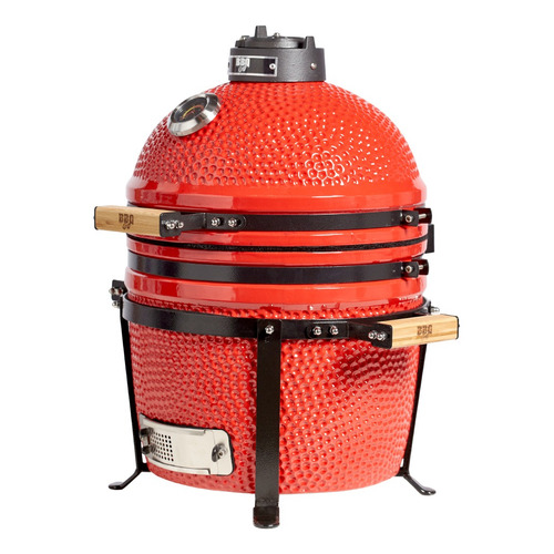 Kamado Asador Ahumador Bbq Grill Kadu K15 Con Funda Color Rojo