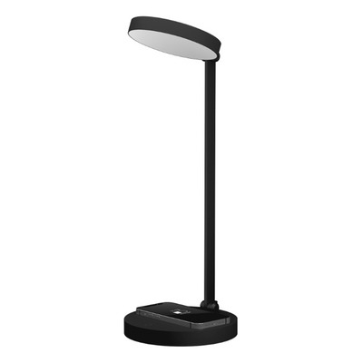 Lampara Velador Juno Negro Led Carga Celular Dimerizable Mc