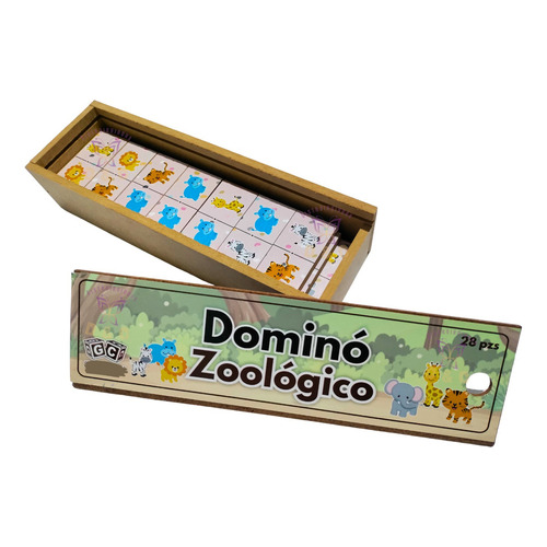 Dominó Zoológico Juego De Mesa Didáctico Infantil Educativo