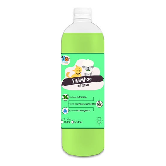 Super Shampoo Anti Pulgas Orgánico 1 Lt Perros & Mascotas 