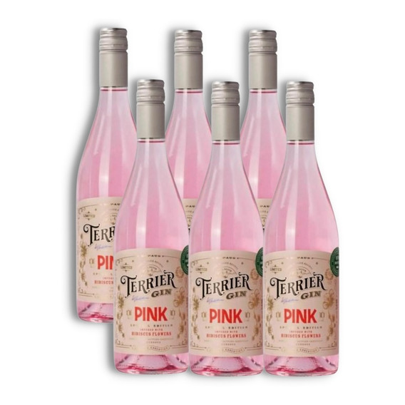 Gin Terrier Pink London Dry Caja X6u 750ml Special Edition