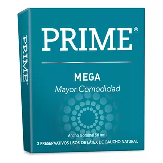 Preservativos Prime Mega | Cajita X 3 Unidades | Más Ancho