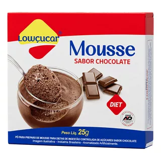 Mousse Lowcucar Zero Acucares Sabor Chocolate 25g