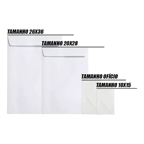 Envelope Saco Branco 90g 260x360mm pct c/25 Unid Foroni na