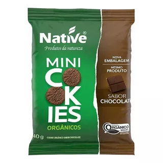 Mini Cookies Organicos Native Chocolate 40g - Unidade