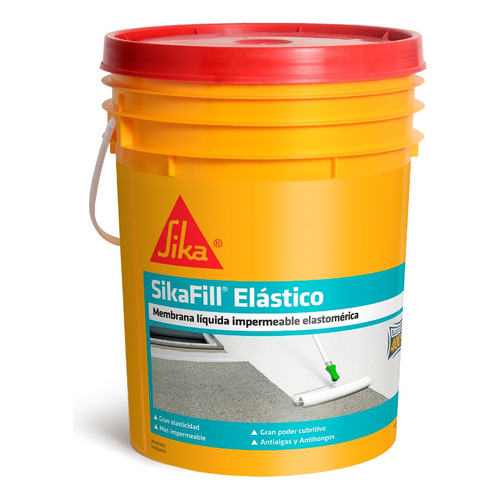 Sikafill Elástico Membrana Liquida Sika 20kg Prestigio Color Terracota