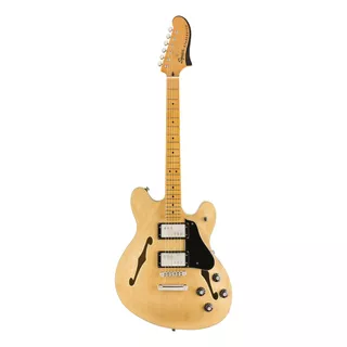 Guitarra Elétrica Squier By Fender Classic Vibe Starcaster De  Bordo Natural Poliuretano Brilhante Com Diapasão De Bordo