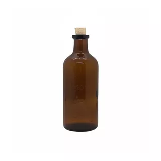 Botella Vidrio Agropecuario Licor Ambar 250 Cc Corcho X10