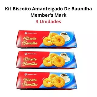 Biscoitos Amanteigados De Baunilha 3 Caixas Grandes Import