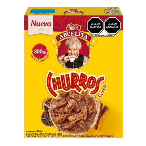 4 Pzs Nestle Cereal De Maíz Integral Churros Abuelita 300gr