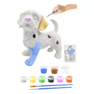 Figura De Yeso Alcancía Juguete De Niños Para Pintar Perro