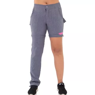 Calça Feminina  De Pesca Vira Bermuda Mulher Proteção Uv 50+