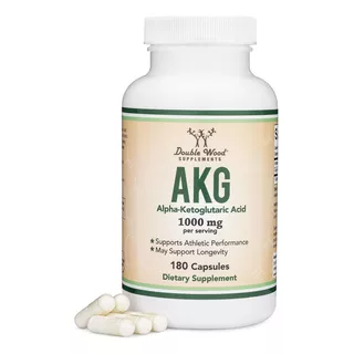   Suplemento Akg Acido Alfa Cetoglutarico 1000 Mg 180 Cap