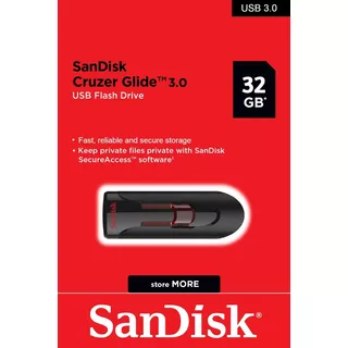 Pendrive 32 Gb Sandisk Cruzer Glide Usb 3.0