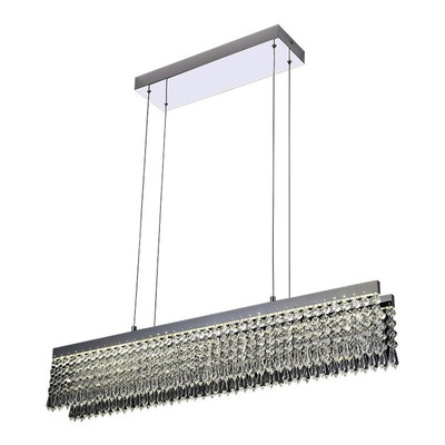 Colgante Cristal Strass 36w Cromo Led Smart Deco Moderno Cie