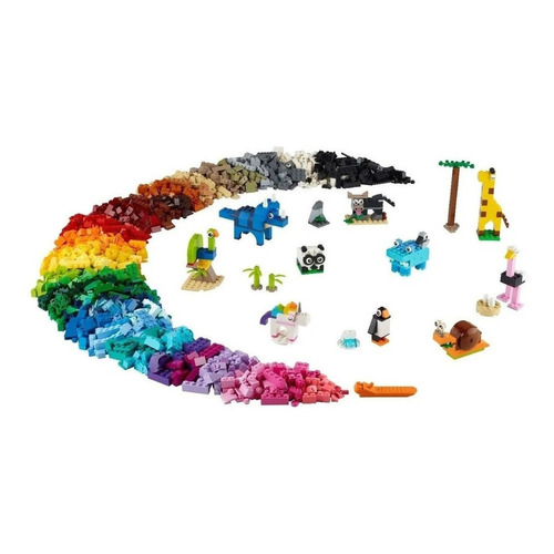 Set de construcción Lego Classic Bricks and animals 1500 piezas  en  caja