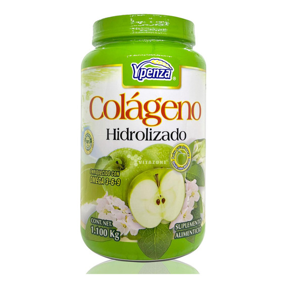 Suplemento en polvo Ypenza  Colágeno Hidrolizado sabor manzana en pote de 1.1kg