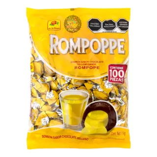 De La Rosa Chocolates Rompoppe Relleno Rompope 100 Piezas