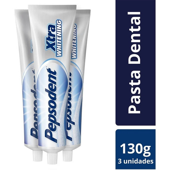 Pack Pasta Dental Pepsodent Extra Whitening 3 Un De 130 G