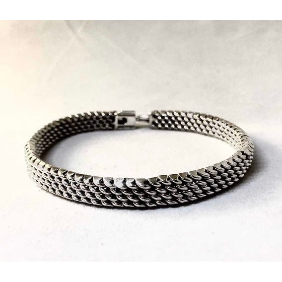 Pulsera De Plata .925 Tejida A Mano Garantizada Unisex