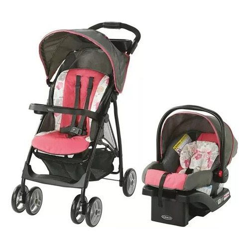 Carriola y Portabebé, Sistema de Viaje Graco Literider Daphne Rosa con Negro