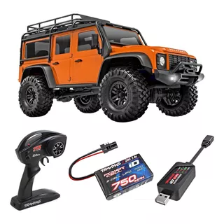 Carro Rc Crawler Traxxas Trx4m Land Rover Defender 1/18 Color Naranja