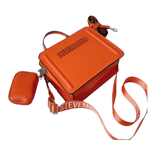 Color Sólido Letras Mano Bl Bolsa De Hombro Bolsa Crossbody Color Naranja