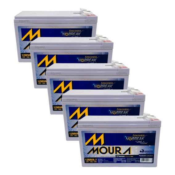 Batería Moura 12v/7ah Recargable Sellada Ups Alarma Pack X5u