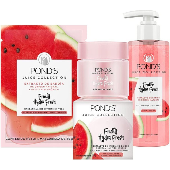 Kit Pond's Cuidado Facial Fruity Hydra Fresh Sandía Tipo De Piel Todo Tipo De Piel