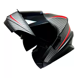 Casco Abatible Fhorse Negro/rojo Mica Tinteada/ Certificados