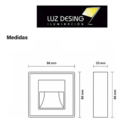 Pack X 4 Embutido Pared Escalera Web Led Blanco Exterior Ld Blanco Interior/exterior