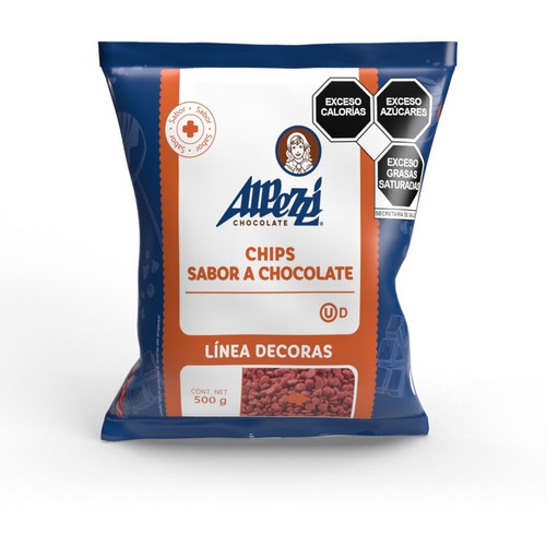 Chips de chocolate Alpezzi color rojo 500gr