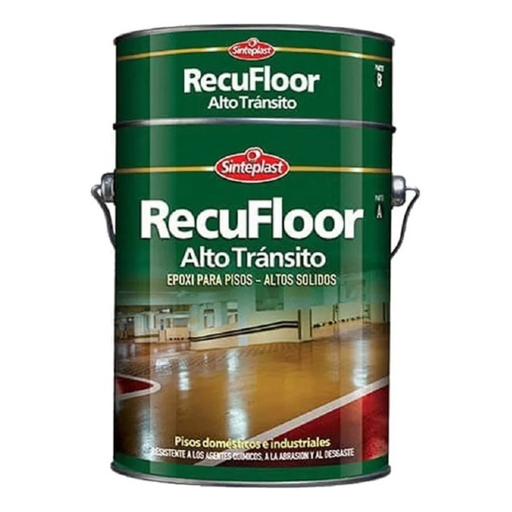 Pintura Pisos Recufloor Esmalte Epoxi Alto Transito 4lts