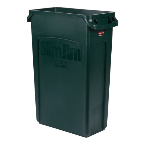Contenedor Slim Jim Con Logo De Reciclaje 354007 Rubbermaid