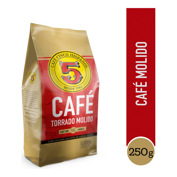 Cafe Torrado Molido X 250 Gr. 5 Hispanos