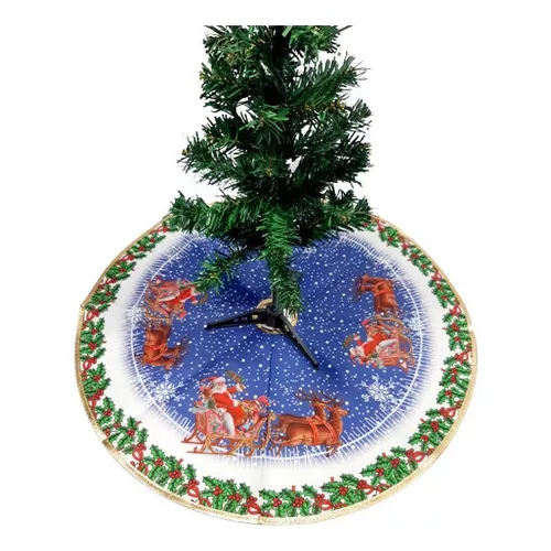 Saia Para Árvore De Natal De Poliéster Nome do Feriado Azul da