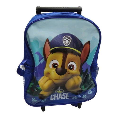 Mochila Con Carro Paw Patrol 30 Cm Color Azul