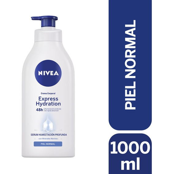 Crema Corporal Nivea Hidratación Express 1000ml Fragancia Neutro Tipo de envase Pote