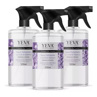 Kit 3 Und. Água Perfumada Yeva Lavanda E Verbena 500ml