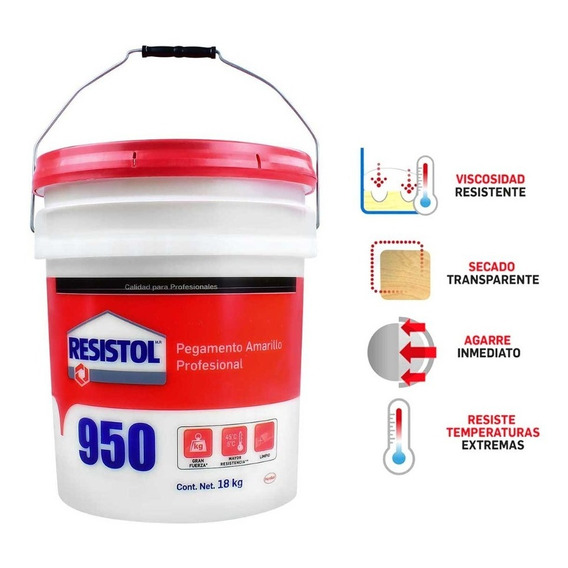 Pegamento Resistol 950 Amarillo Henkel 18 Kg