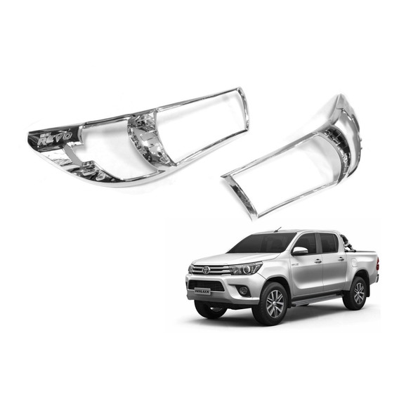 Biseles Cromados Delanteros Toyota Hilux Revo 2016-2019