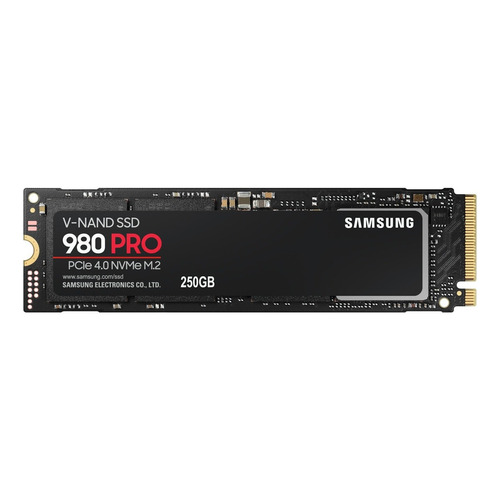 Disco sólido interno Samsung 980 PRO MZ-V8P250BW 250GB negro
