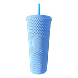 Starbucks Matte Blue Sky Bling Cup Tumbler 24 Oz Thailand