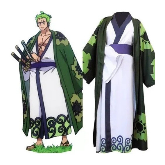 Disfraz De Cosplay, Kimono Roronoa, Zoro De One Piece A