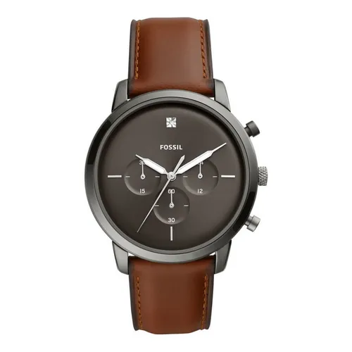 Rel gio Fossil Masculino Chrono Grafite Pulseira Couro Frete gr tis