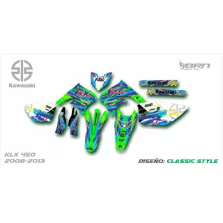 Kit Calcos Gráfica Kawasaki Klx 450 2008-2013