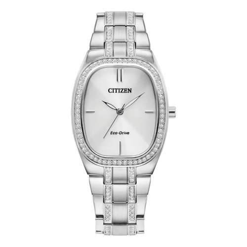 Reloj Citizen Eco Drive Crystal Em1080-55a Color de la correa Plateado