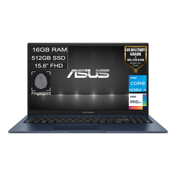 Computador Portatil Asus X1504za Core I5 1235u 16gb 512gb Color Azul