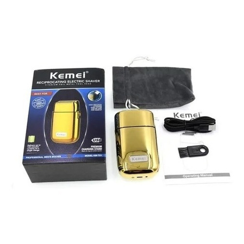 Máquina afeitadora Kemei KM-TX1 dorada 110V/240V